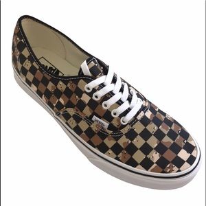 Vans authentic checkerboard camouflage sneaker aho